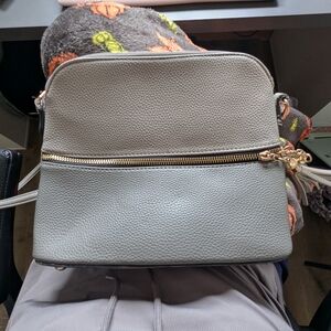 Gray  Crossbody Bag